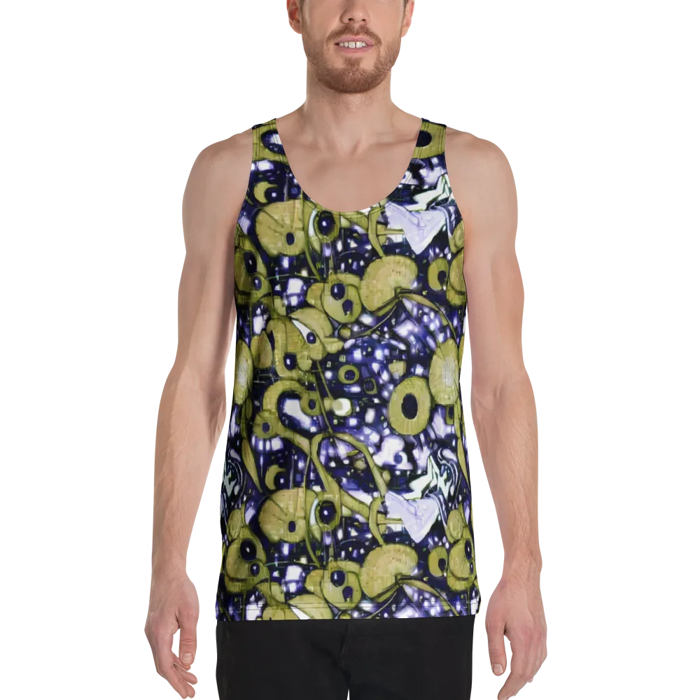 Olive Afterglow on Men's Tank Top — Front