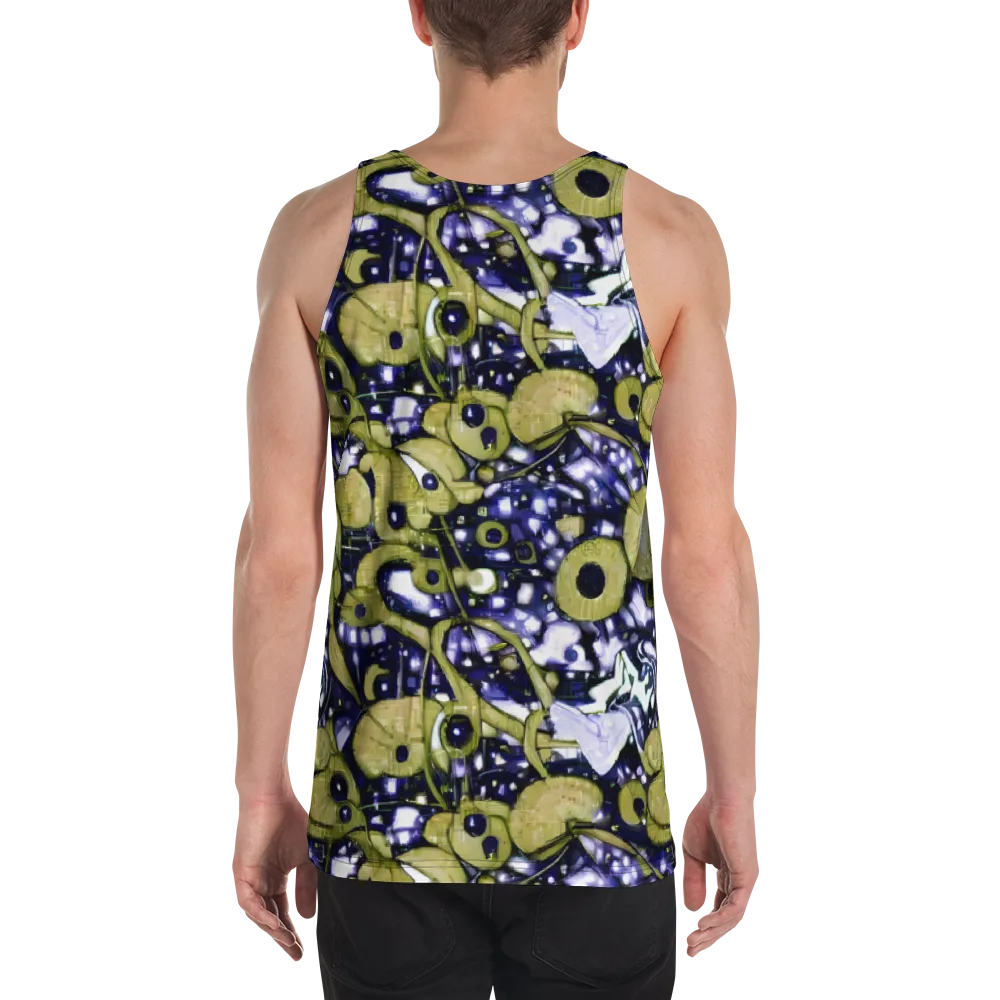 Olive Afterglow on Men's Tank Top — Back