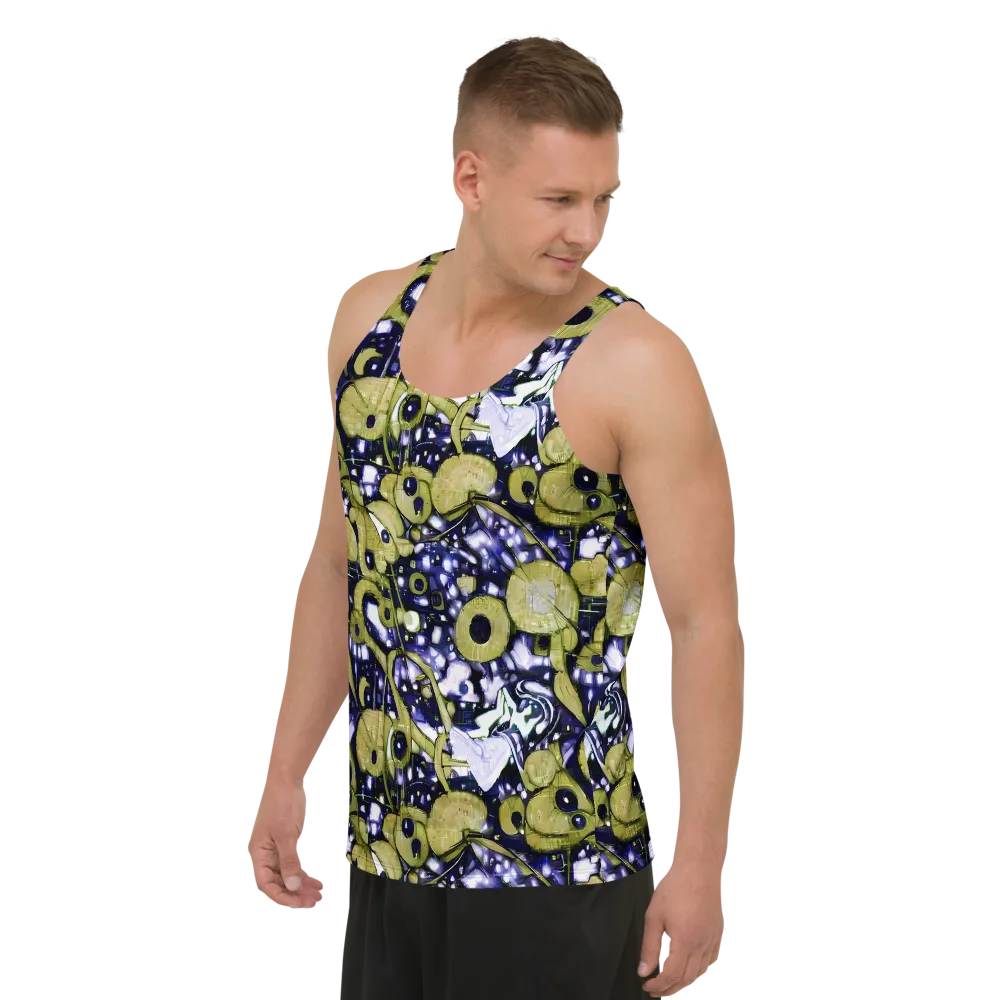 Olive Afterglow on Men's Tank Top — Left Front