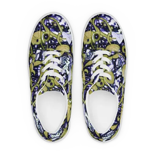 Olive Afterglow on a Men's Lace-Up Canvas Shoes