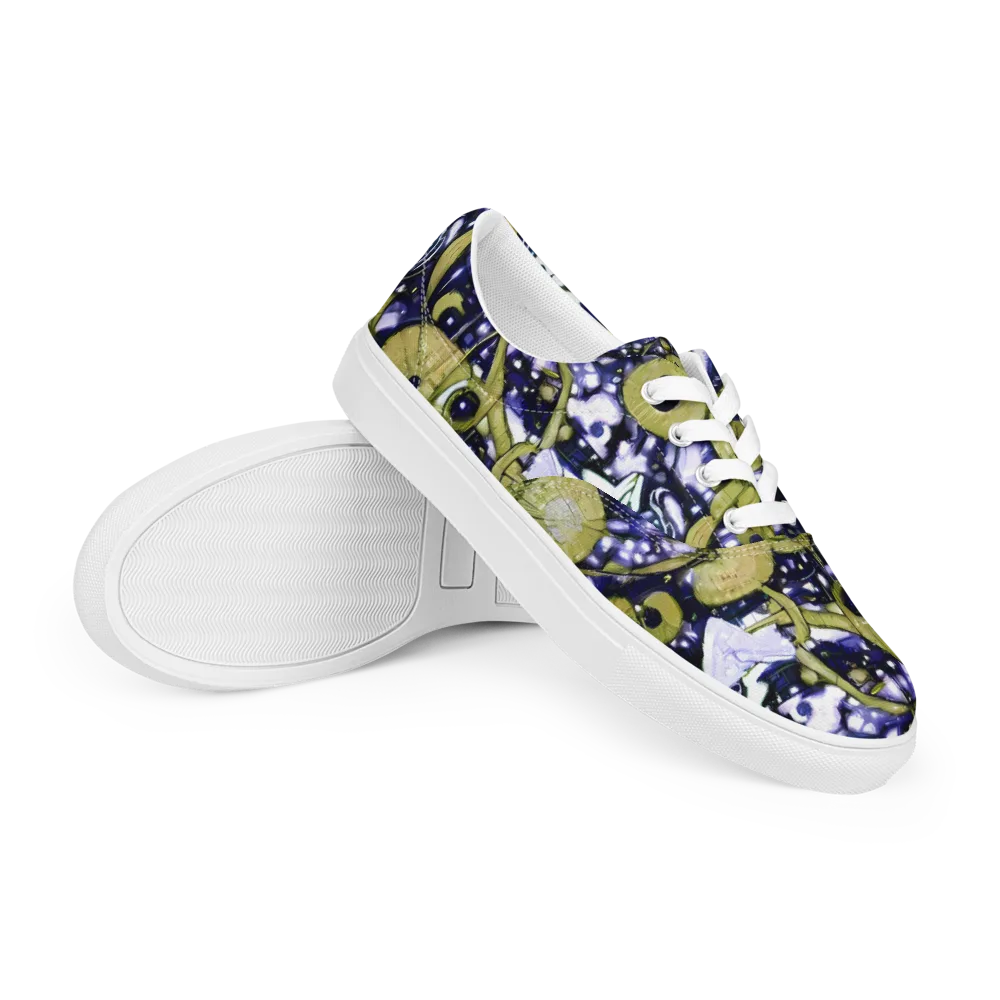 Olive Afterglow on Men's Lace-Up Canvas Shoes — Right Front