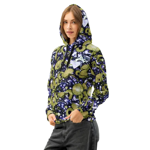 Olive Afterglow on a Cotton Hoodie
