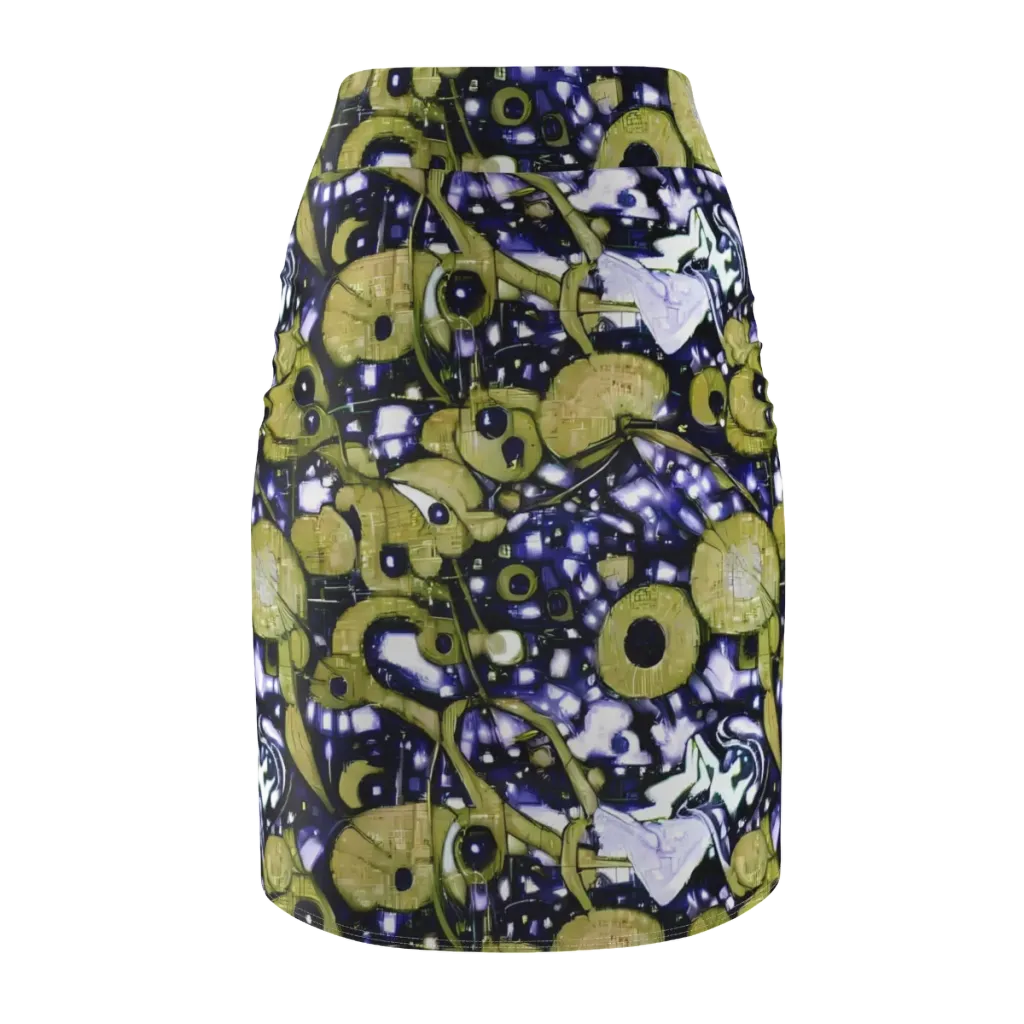 Olive Afterglow on Pencil Skirt — Back
