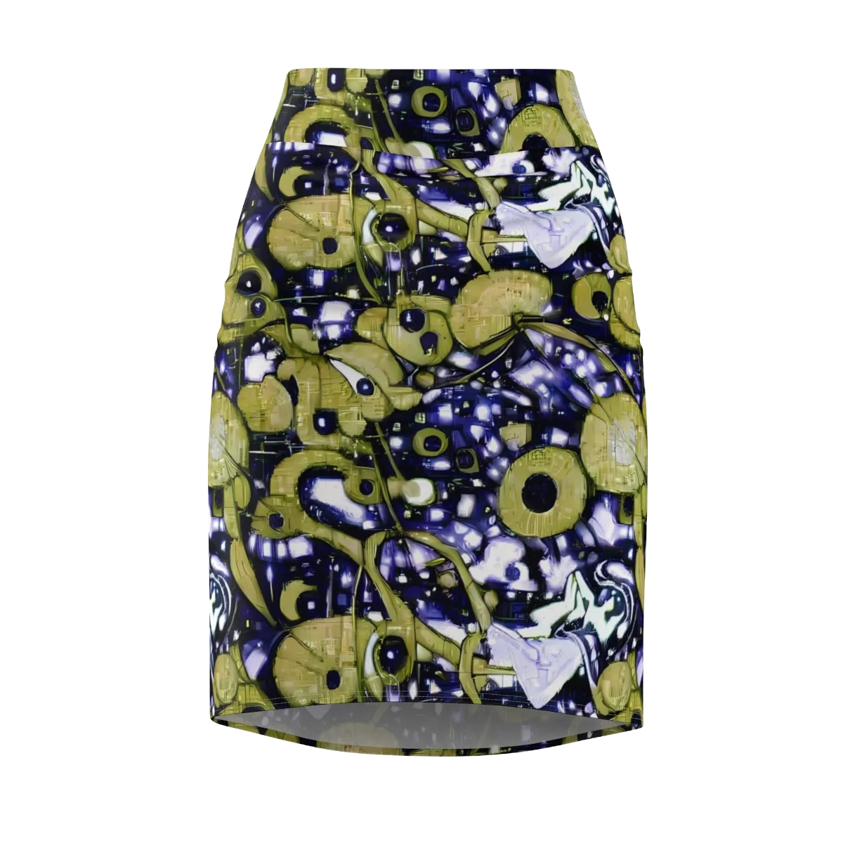 Olive Afterglow on Pencil Skirt — Front