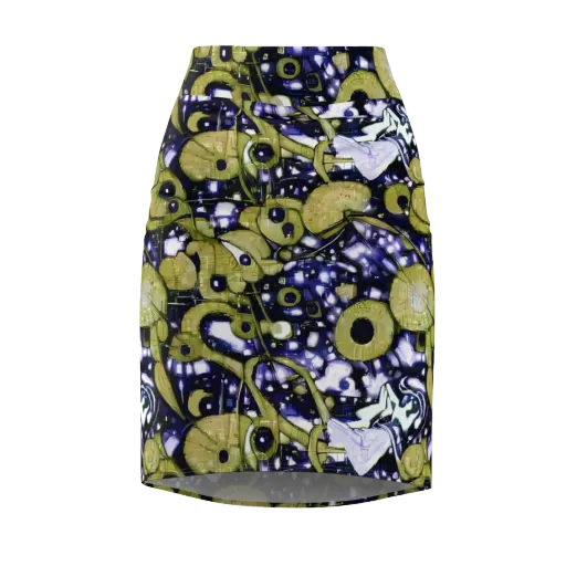 Olive Afterglow on a Pencil Skirt