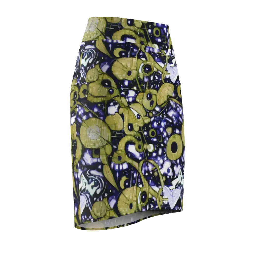 Olive Afterglow on Pencil Skirt — Front Side