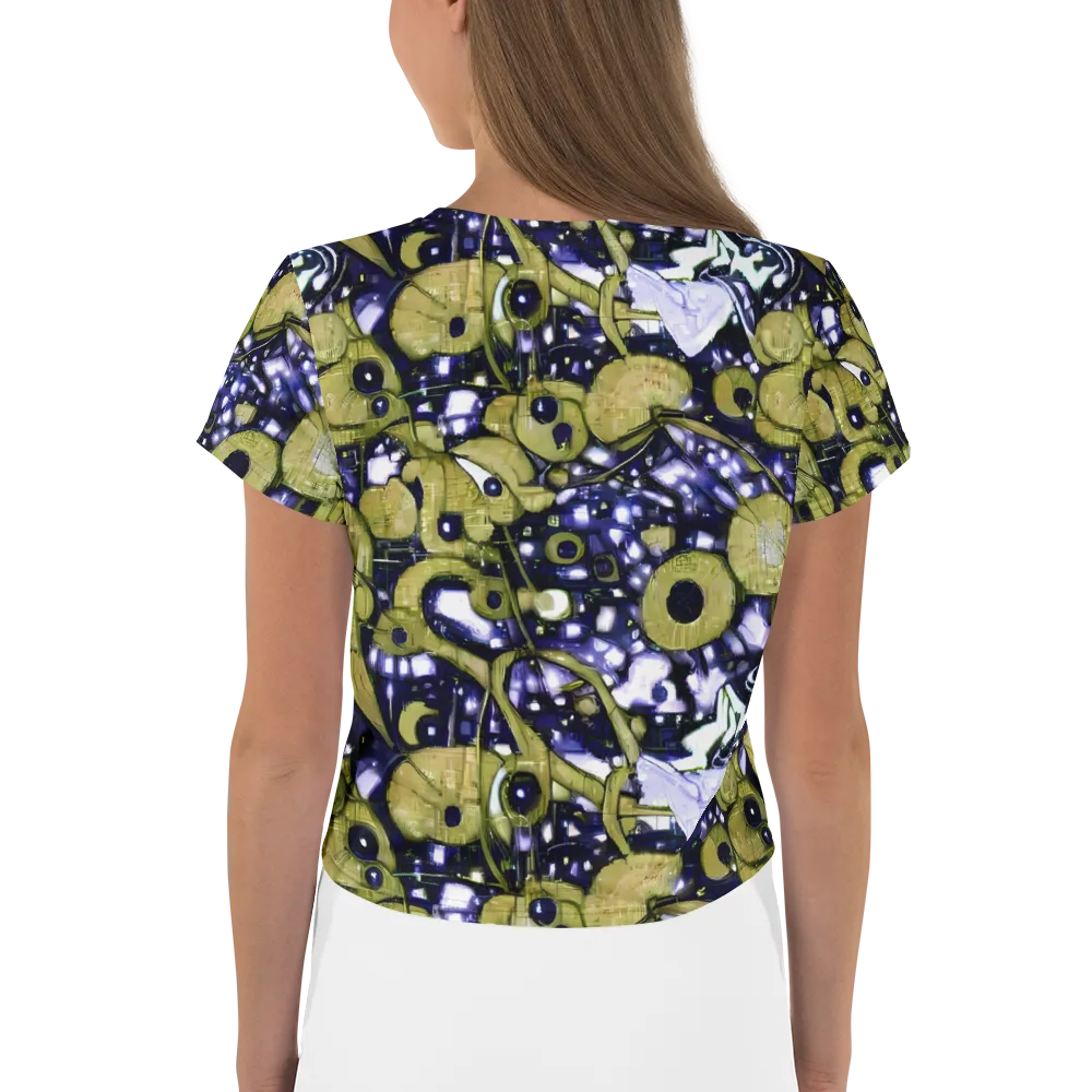 Olive Afterglow on Crop Tee — Back