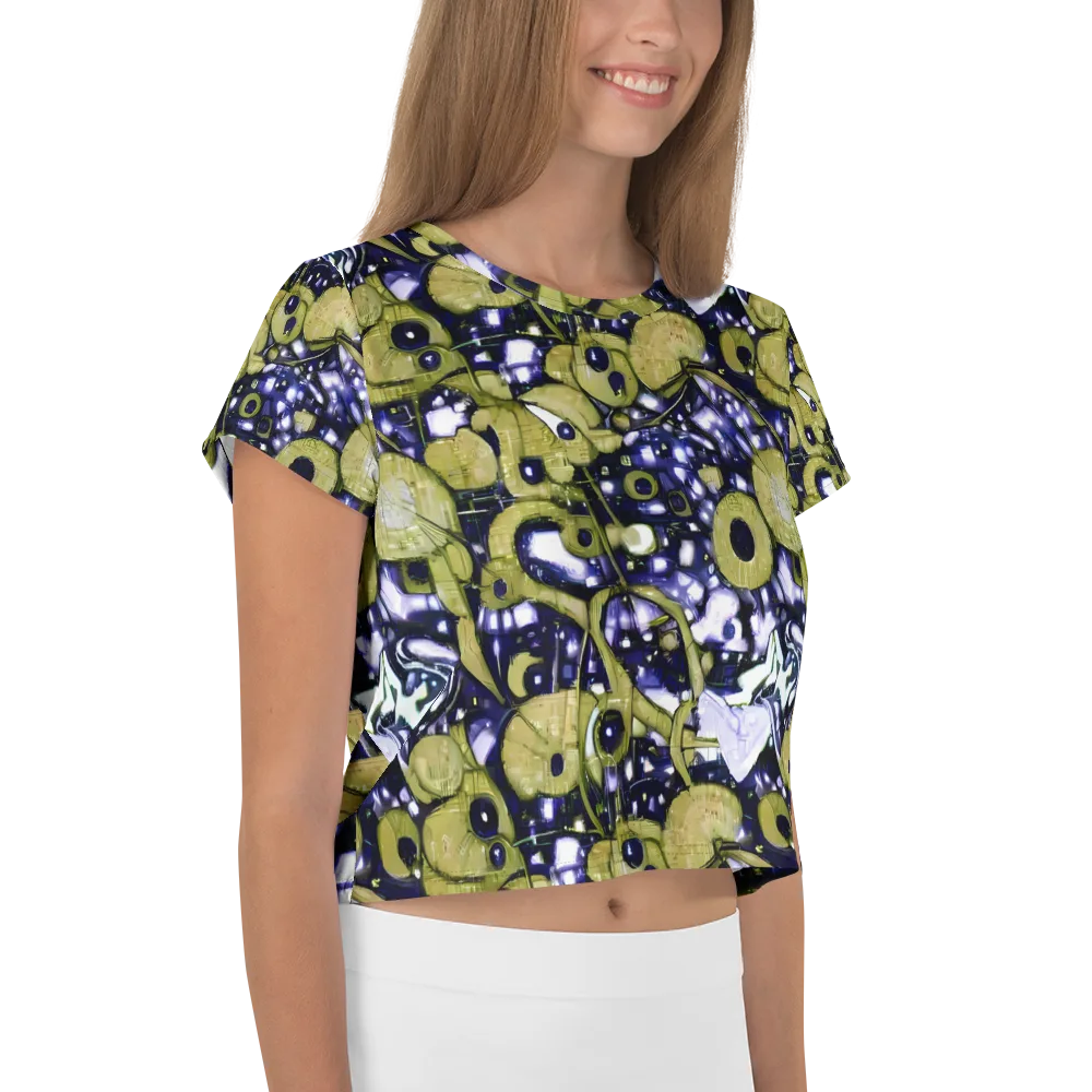 Olive Afterglow on Crop Tee — Right