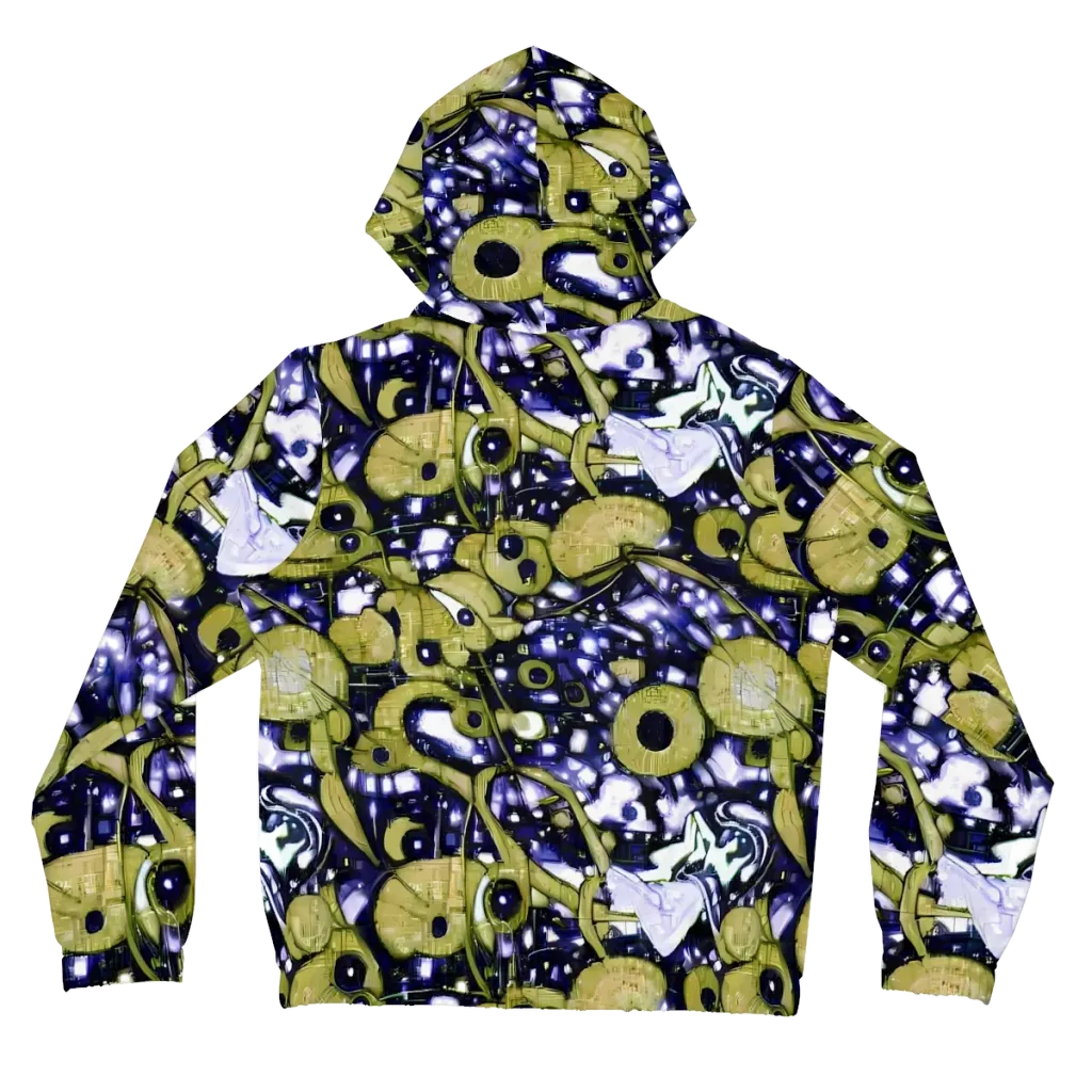 Olive Afterglow on Women's Full-Zip Hoodie — Back