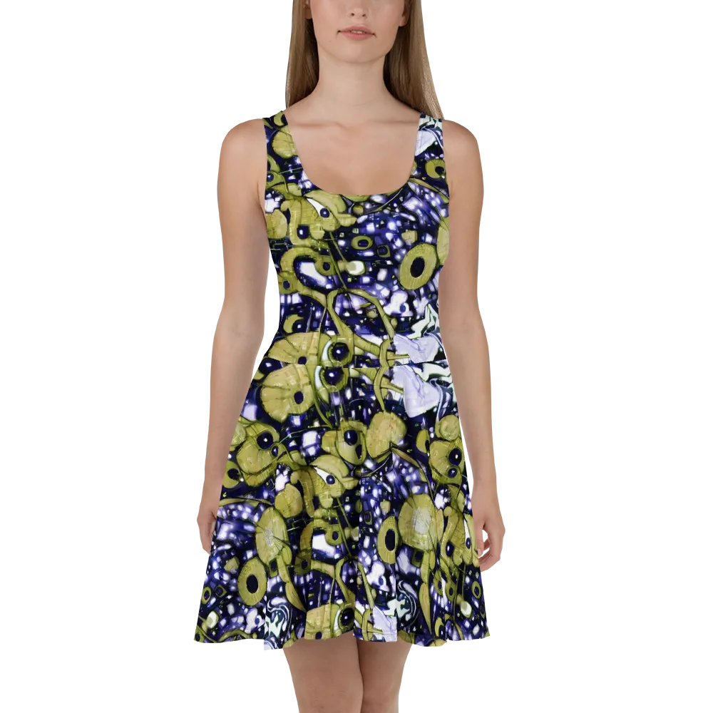 Olive Afterglow on Skater Dress — Front
