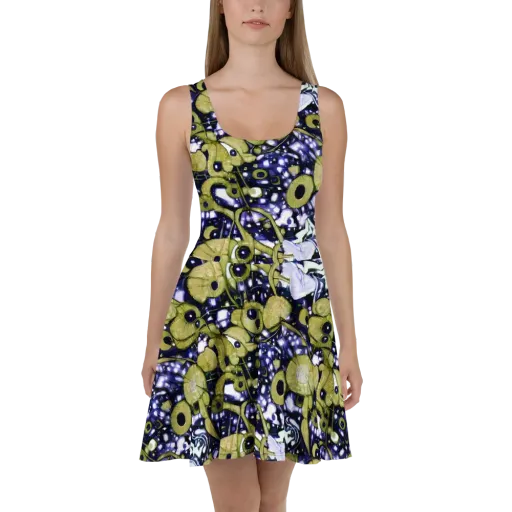 Olive Afterglow on a Skater Dress