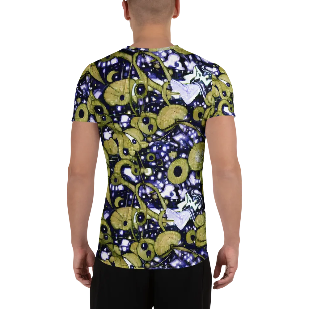 Olive Afterglow on Men's Athletic T-Shirt — Back
