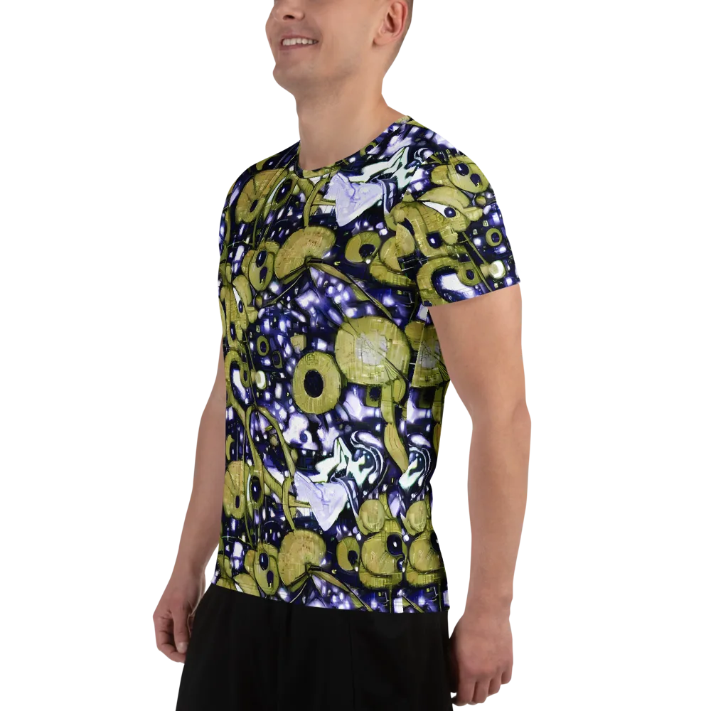 Olive Afterglow on Men's Athletic T-Shirt — Left