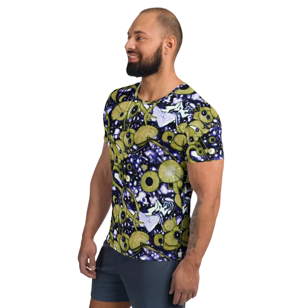 Olive Afterglow on Men's Athletic T-Shirt — Left