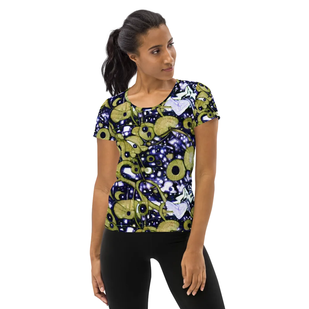 Olive Afterglow on Women's Athletic T-Shirt — Front