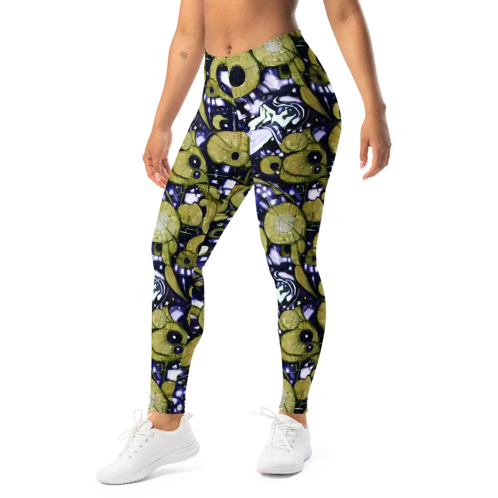 Olive Afterglow on Leggings — Left Front