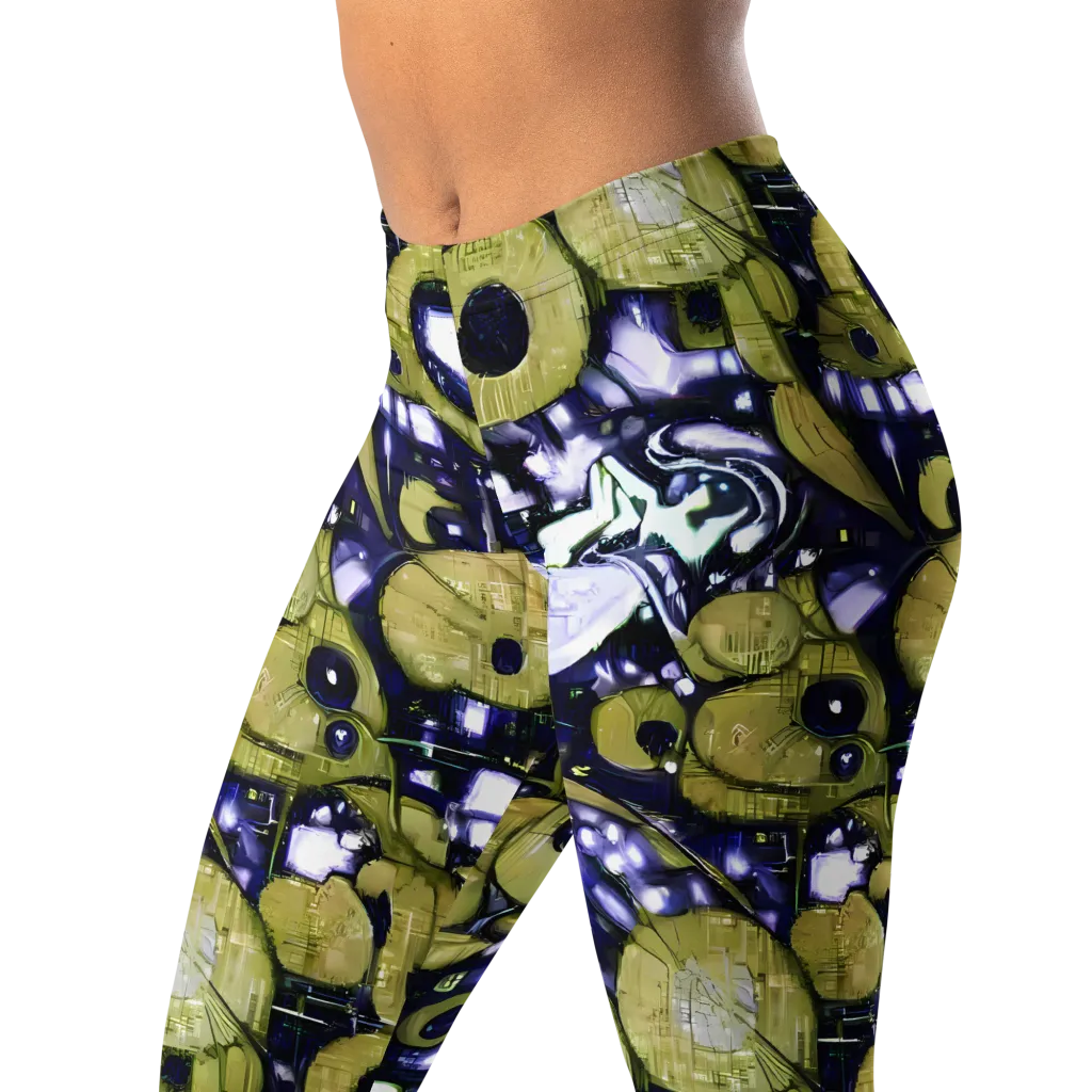 Olive Afterglow on Leggings — Left Front