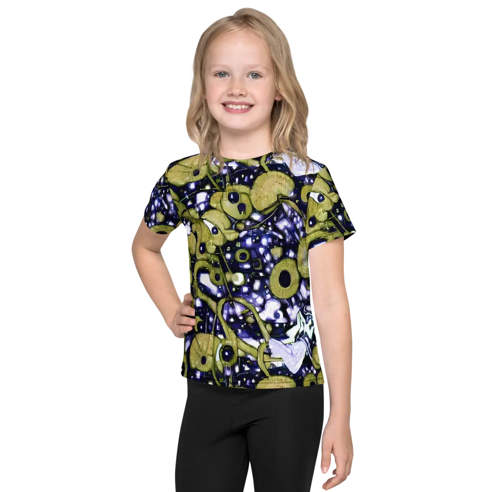 Olive Afterglow on Kids Crew Neck T-Shirt — Front