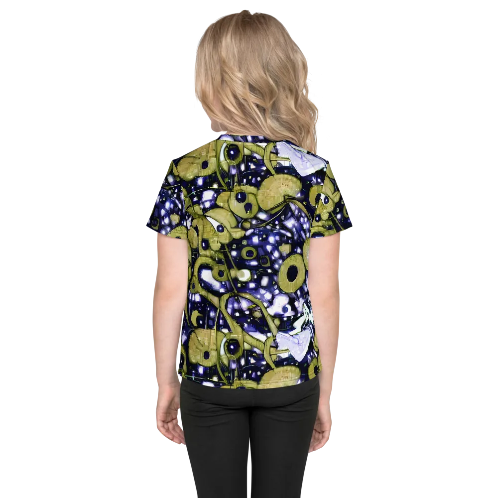 Olive Afterglow on Kids Crew Neck T-Shirt — Back