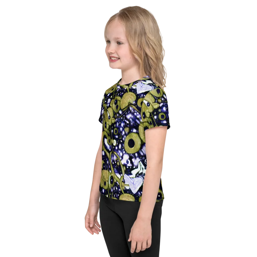 Olive Afterglow on Kids Crew Neck T-Shirt — Left