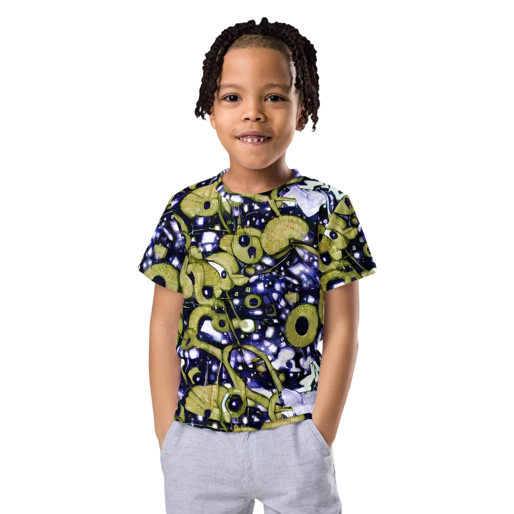 Olive Afterglow on Kids Crew Neck T-Shirt — Front