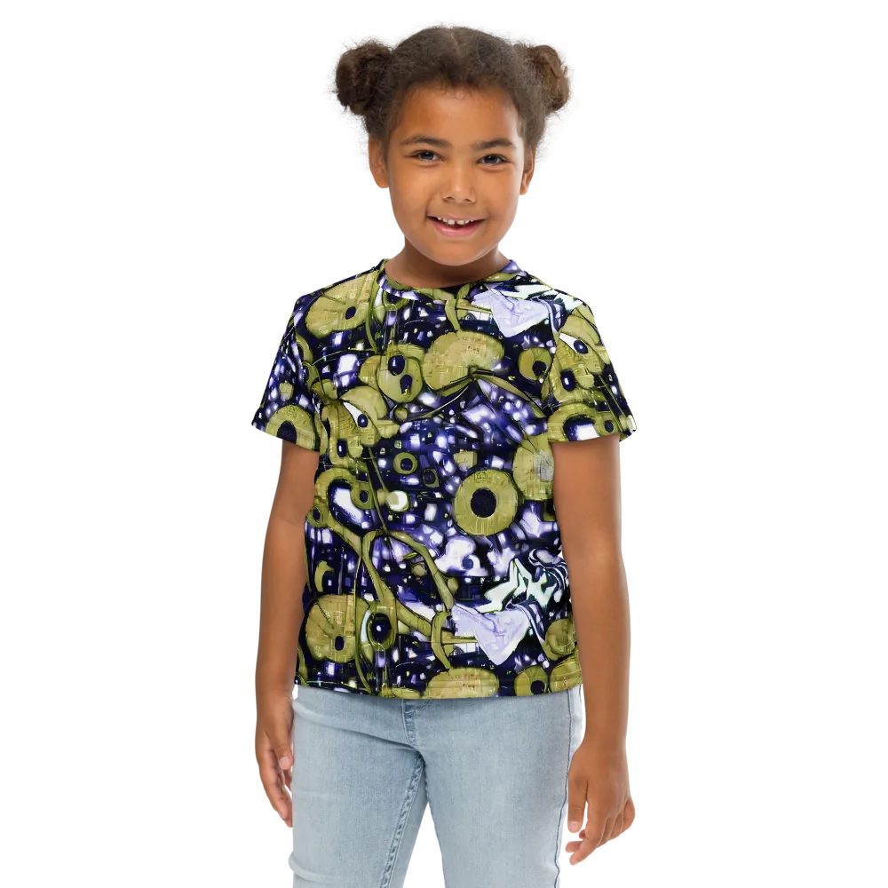 Olive Afterglow on Kids Crew Neck T-Shirt — Front