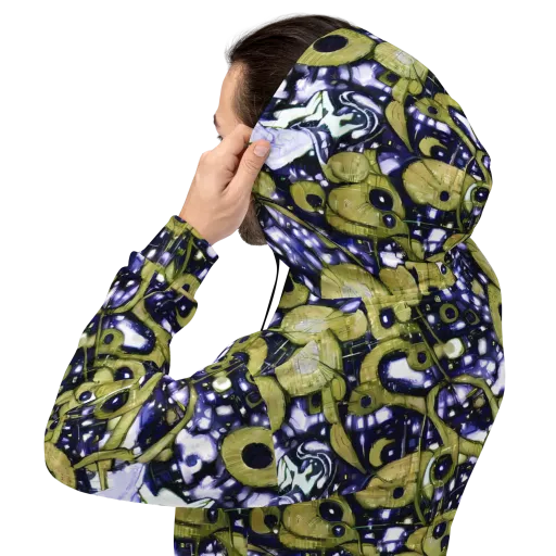 Olive Afterglow on a Hoodie