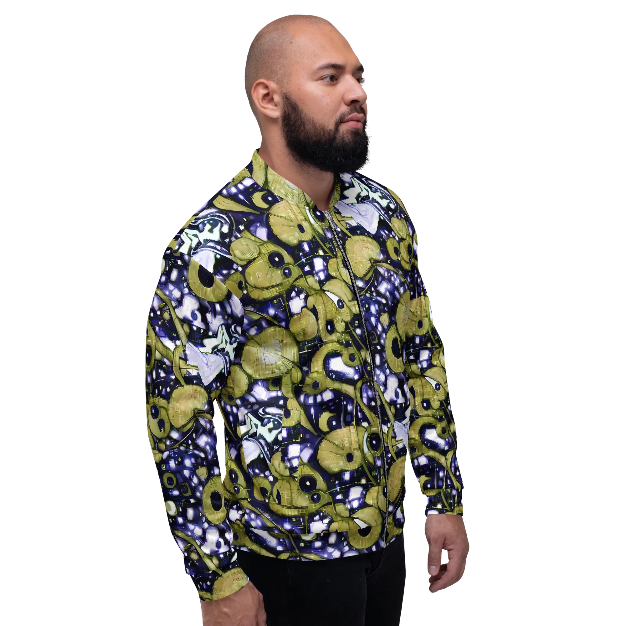 Olive Afterglow on Bomber Jacket — Right