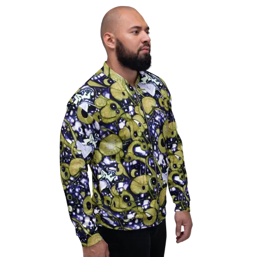 Olive Afterglow on a Bomber Jacket
