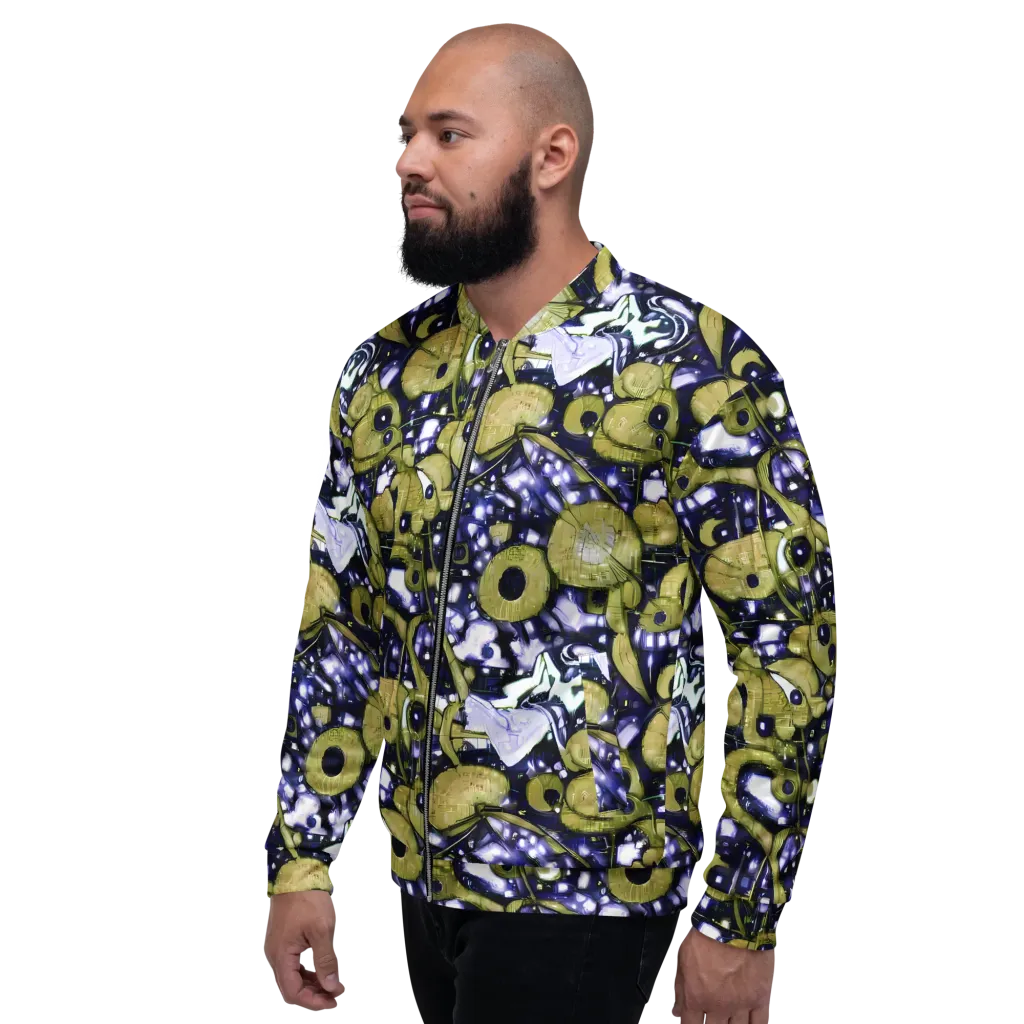 Olive Afterglow on Bomber Jacket — Left