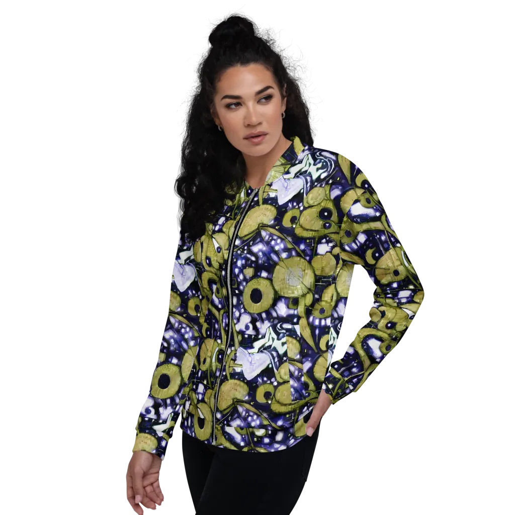 Olive Afterglow on Bomber Jacket — Left