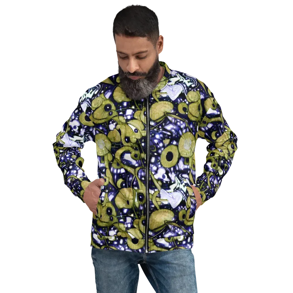 Olive Afterglow on Bomber Jacket — Front
