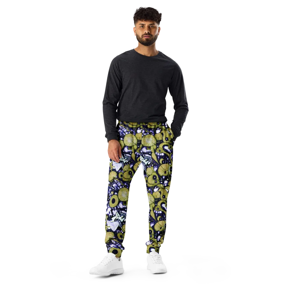 Olive Afterglow on Men's Joggers — Front