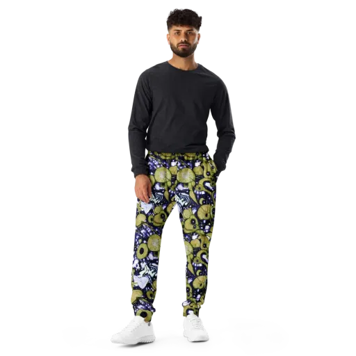 Olive Afterglow on a Men's Joggers