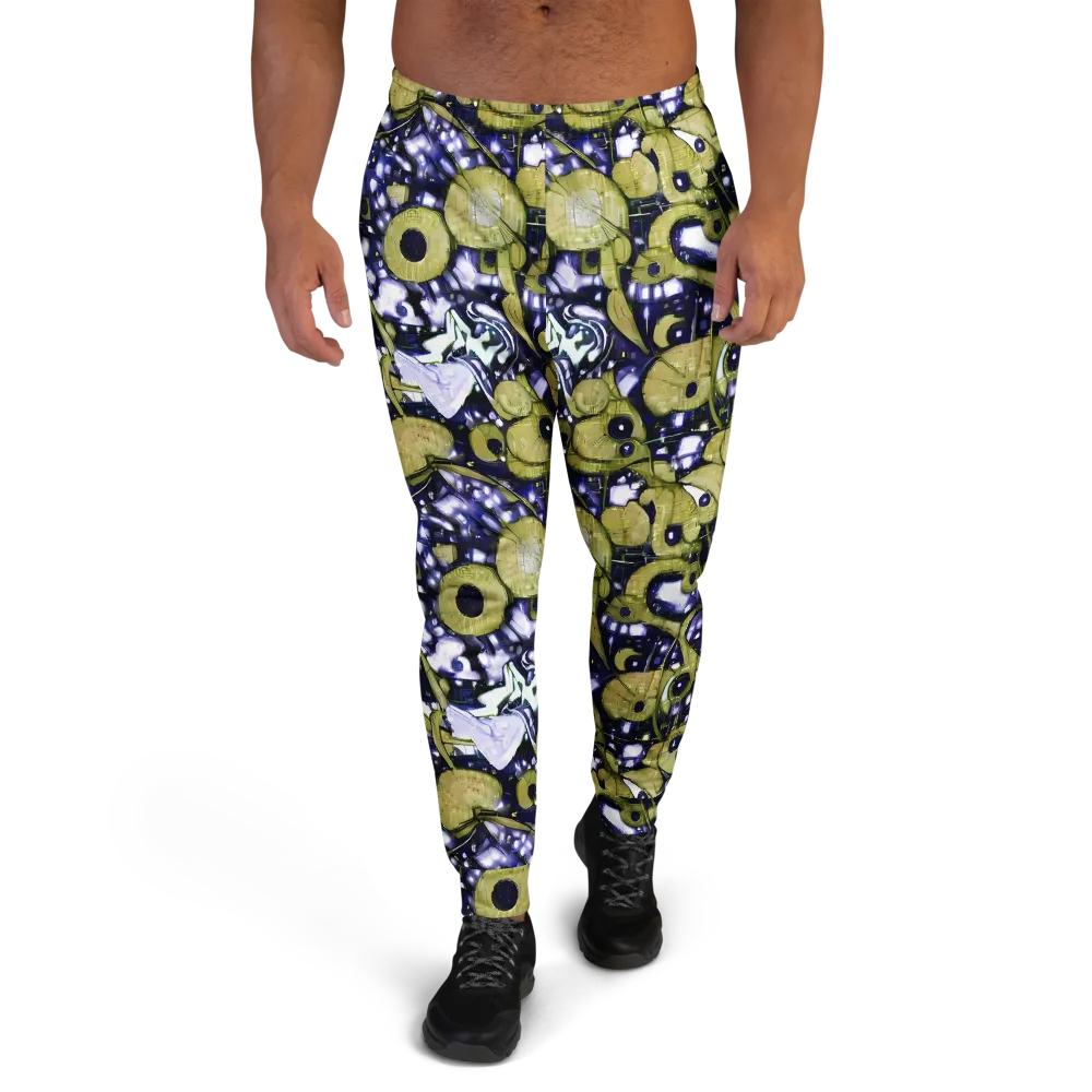 Olive Afterglow on Men's Joggers — Front