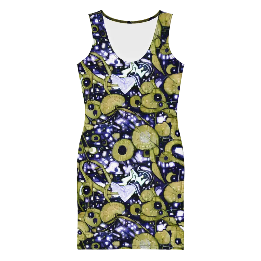 Olive Afterglow on Bodycon Dress — Front