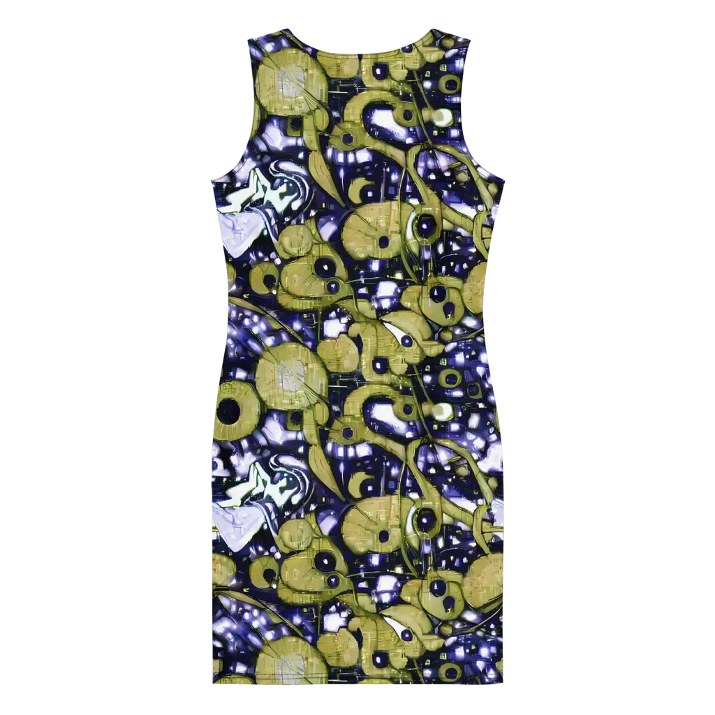 Olive Afterglow on Bodycon Dress — Back