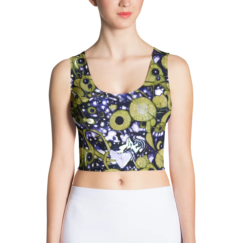 Olive Afterglow on Crop Top — Front