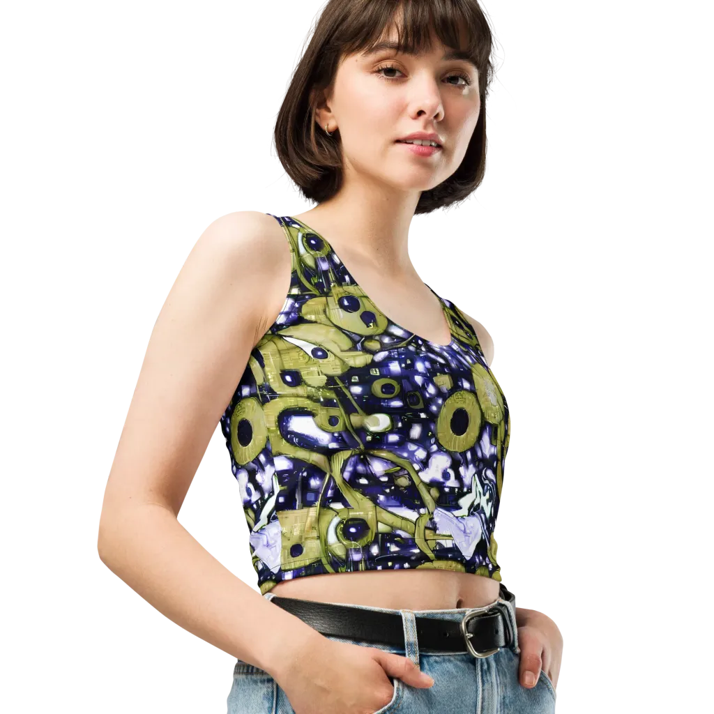 Olive Afterglow on Crop Top — Right Front