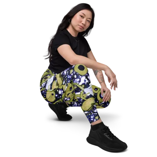 Olive Afterglow on a Leggings with Pockets