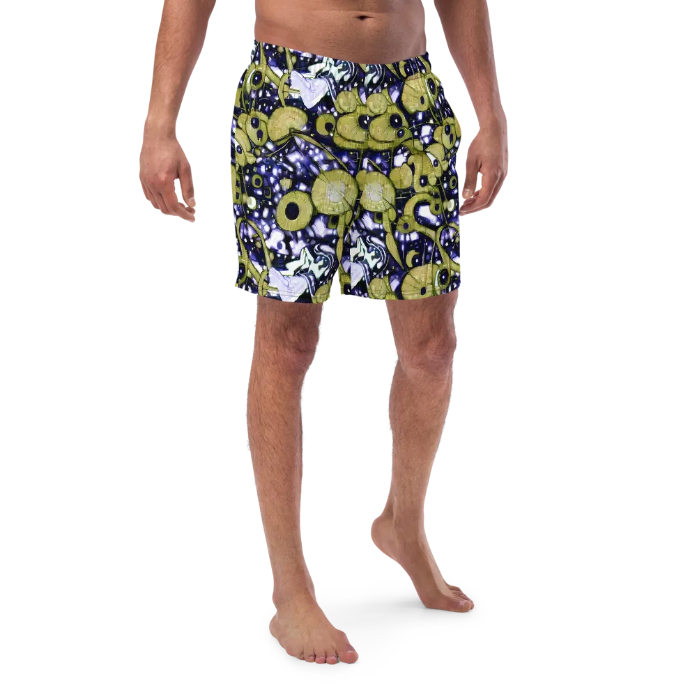 Olive Afterglow on Swim Trunks — Front