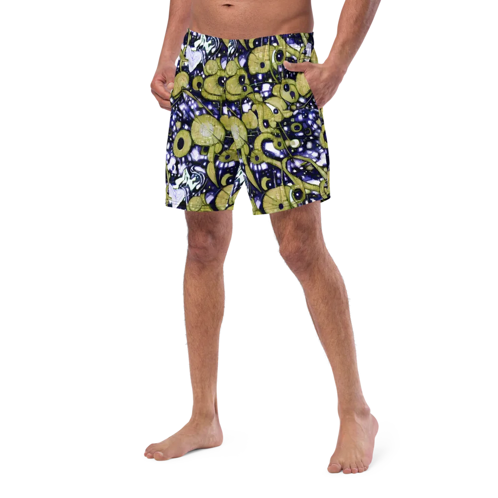 Olive Afterglow on Swim Trunks — Left Front
