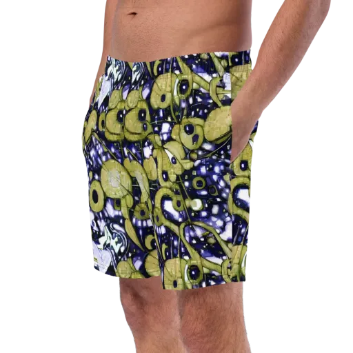 Olive Afterglow on a Swim Trunks