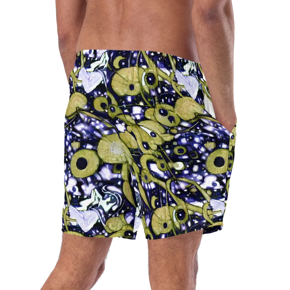 Olive Afterglow on Swim Trunks — Right Back