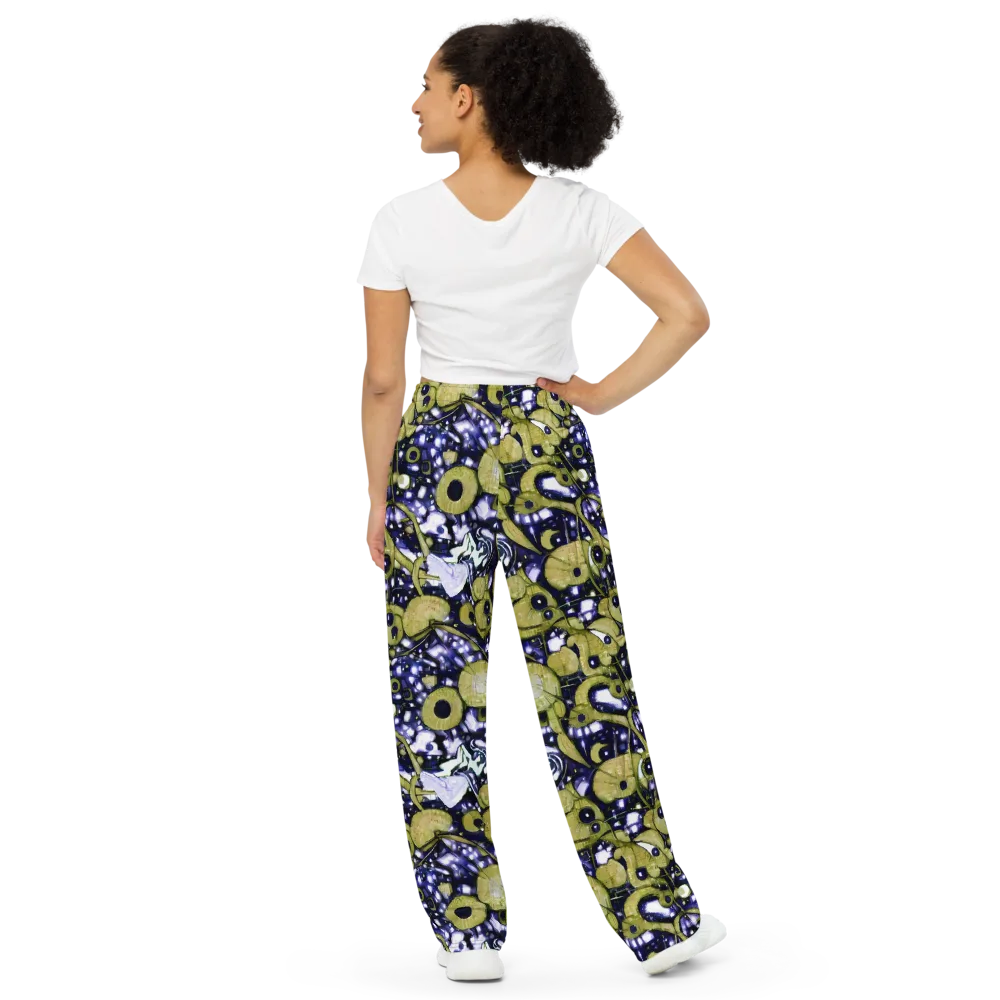 Olive Afterglow on Wide-Leg Pants — Back