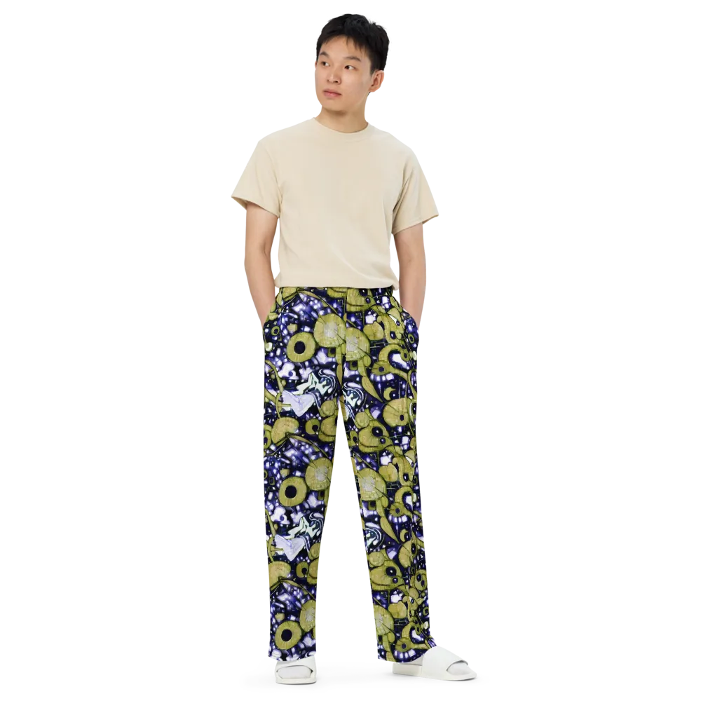 Olive Afterglow on Wide-Leg Pants — Front