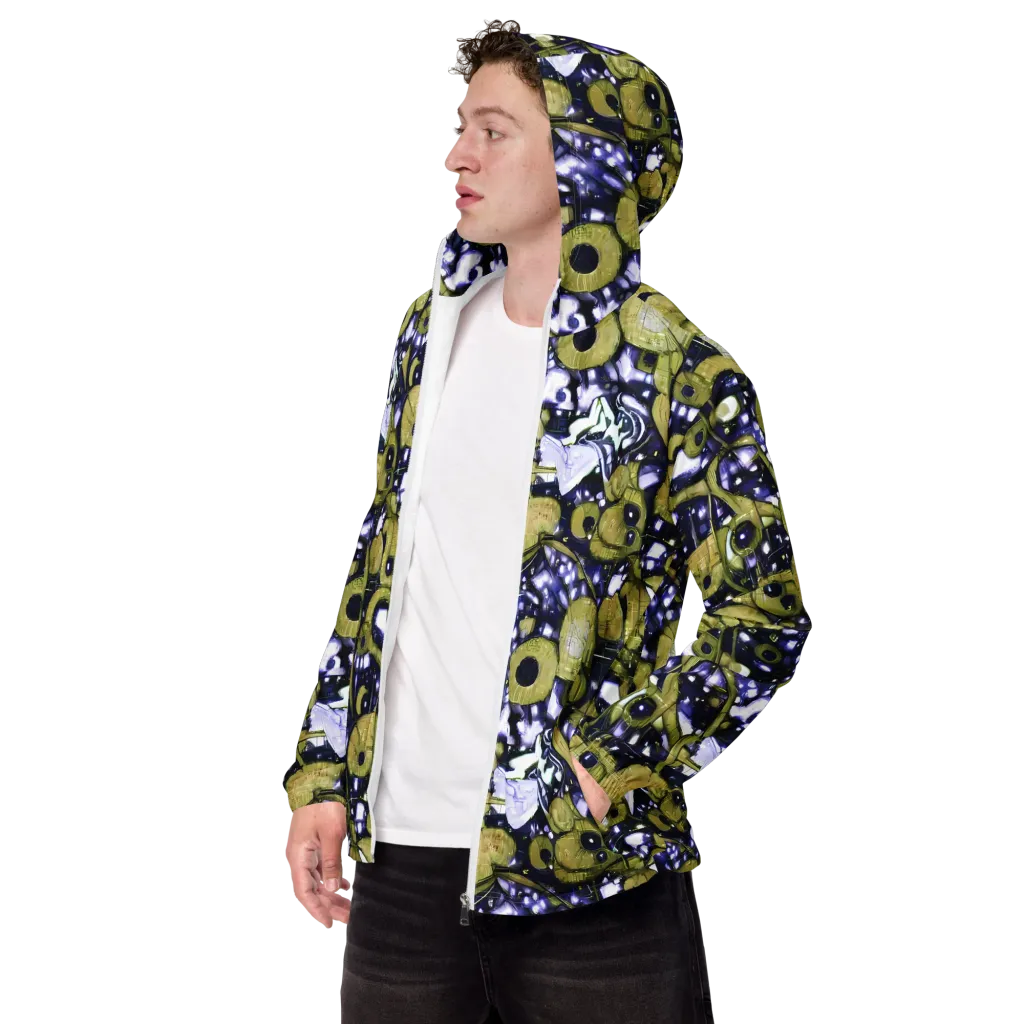 Olive Afterglow on Men's Windbreaker — Left Front