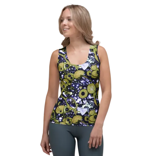 Olive Afterglow on a Women's Tank Top
