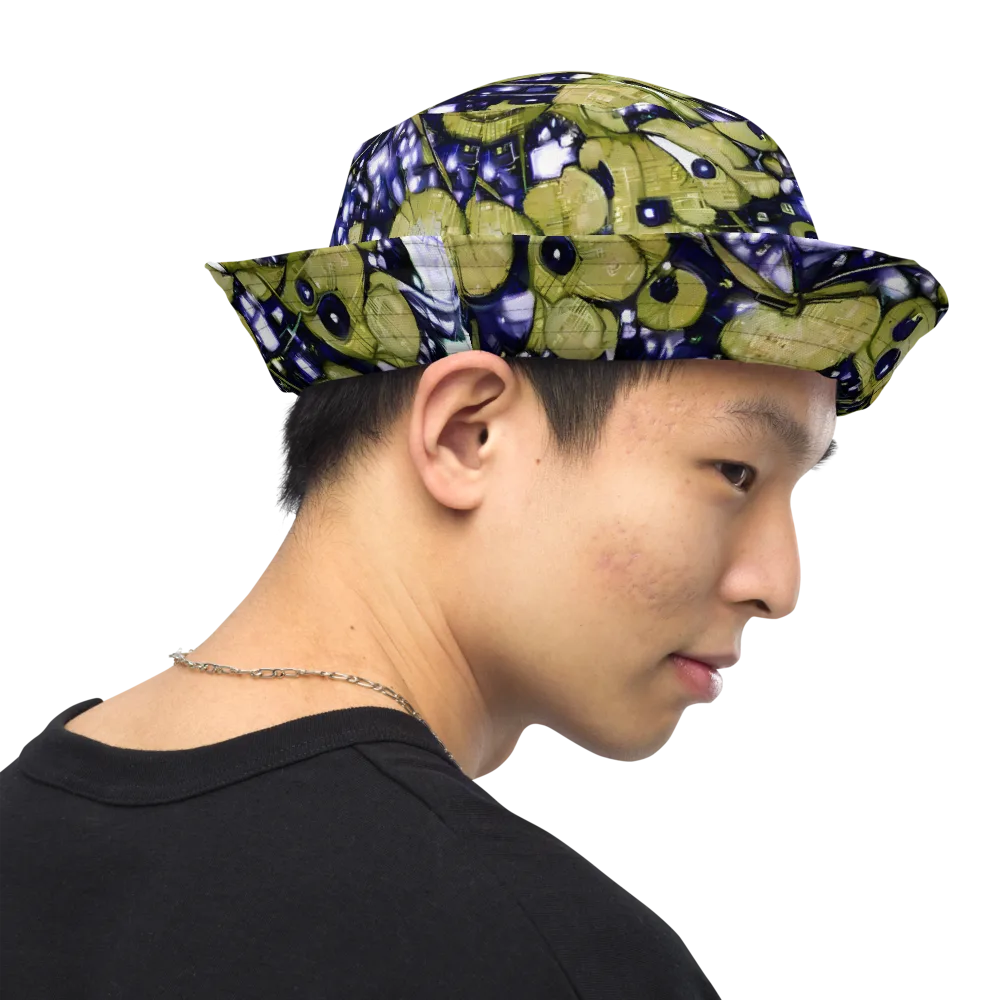 Olive Afterglow on Reversible Bucket Hat — Right Outside