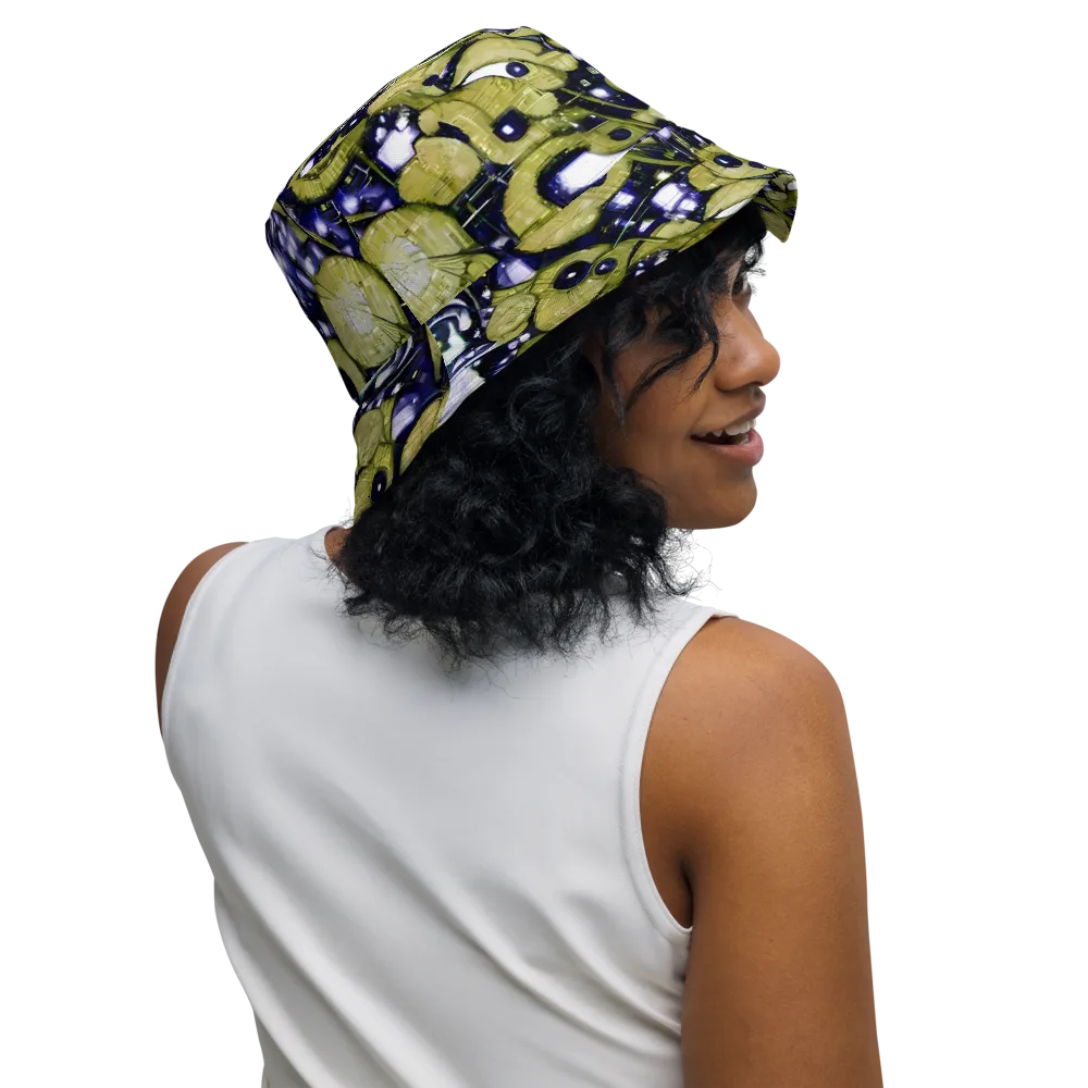Olive Afterglow on Reversible Bucket Hat — Right Outside